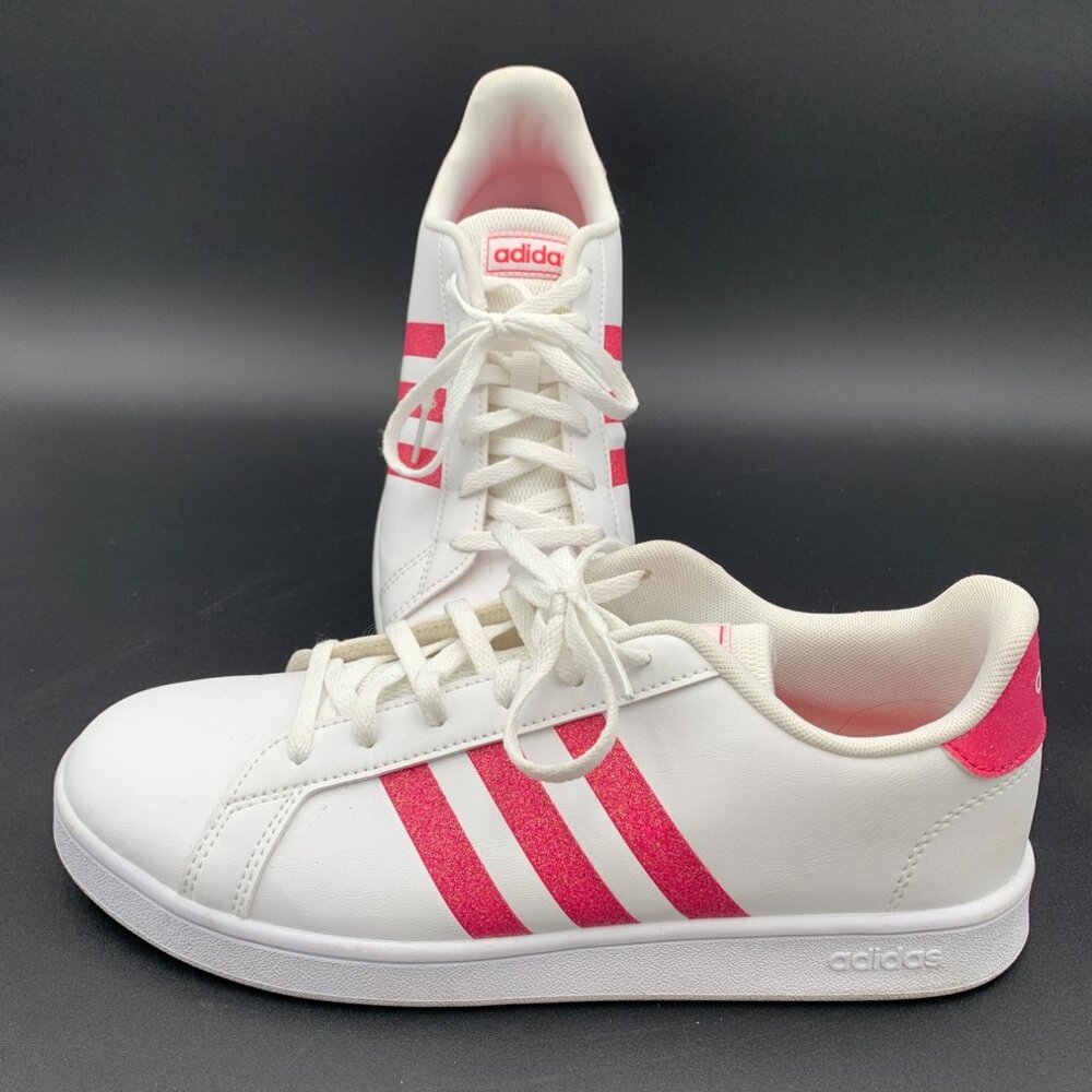 Adidas Womens White & Pink Sneakers Shoes Size 7.5 SPG 753001 - Picture 1 of 7